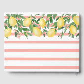 Wishes For Baby Girl, Lemons Pink Baby Shower ゲストブック (裏面)