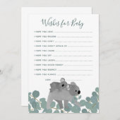 Wishes for Baby Shower Game 招待状 (正面/裏面)