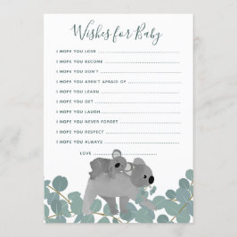 Wishes for Baby Shower Game 招待状