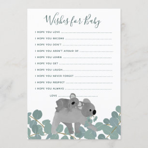 Wishes for Baby Shower Game 招待状