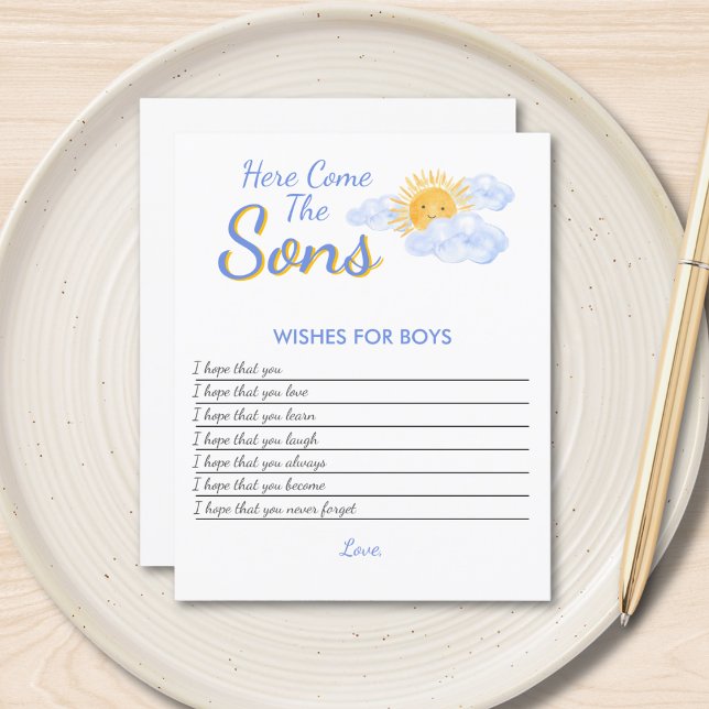 Wishes For Boys Baby Shower Game (クリエイターアップロード済み)