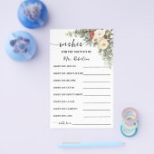 Wishes for Soon to be Mrs Winter Shower Card チラシ (シングル)