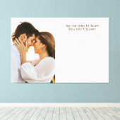 Wishes Photoのゲストブック結婚に署名する キャンバスプリント (インサイチュ (ウッドフロア))