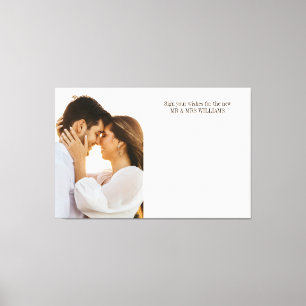 Wishes Photoのゲストブック結婚に署名する キャンバスプリント