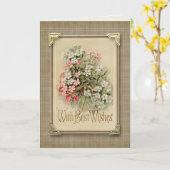 Wishess最高のでのヴィンテージ再生 カード (黄色い花)