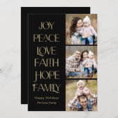 Wishful Words EDITABLE COLOR Holdayフォトカード シーズンカード (正面/裏面)