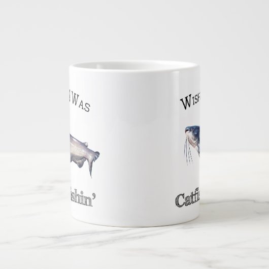 Wishin Iは魚の釣り ジャンボコーヒーマグカップ (正面)