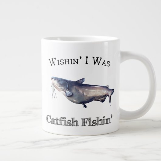 Wishin Iは魚の釣り ジャンボコーヒーマグカップ (右)