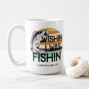 Wishin Iは魚釣り コーヒーマグカップ
