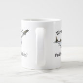 Wishin I I I As Paddlefish Fishin ジャンボコーヒーマグカップ (裏面)