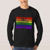 Wishing All Homophobes A Happy Pride Month Pride L Tシャツ (正面)