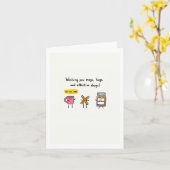 Wishing mugs hugs and effective drugs card カード (黄色い花)