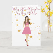 Wishing My Daughter A Very Happy 18誕生日 カード (黄色い花)