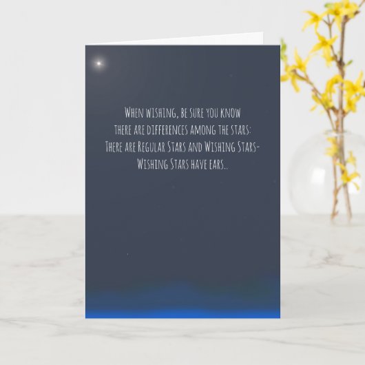 Wishing on stars カード (黄色い花)