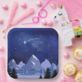 Wishing Star Night Sky ペーパープレート (パーティー)