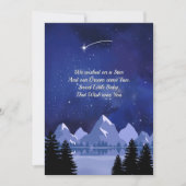 Wishing Star Night Sky Baby Shower Invitation (正面)