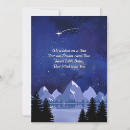 Wishing Star Night Sky Baby Shower Invitation
