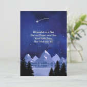 Wishing Star Night Sky Baby Shower Invitation (スタンド正面)