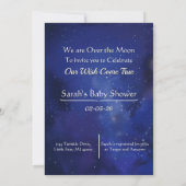 Wishing Star Night Sky Baby Shower Invitation (裏面)