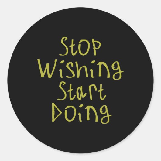Wishing Start ストップ Doing Sticker2 ラウンドシール (正面)