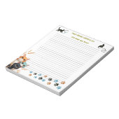 Wishing The Best Day Ever Curious Cat with Lines ノートパッド (回転)