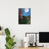 Wishing Upon The Moon Painting by Alfred Fox ポスター (ホームオフィス)