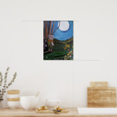 Wishing Upon The Moon Painting by Alfred Fox ポスター (キッチン)