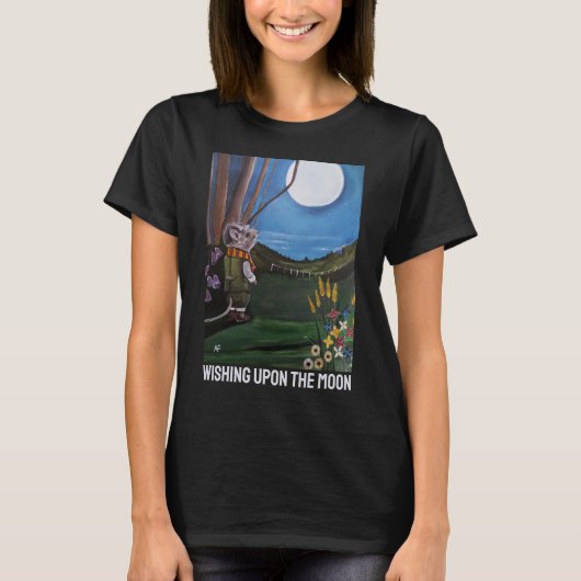 Wishing Upon The Moon Painting by Alfred Fox Tシャツ (正面)