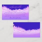 Wishing Well結婚's Dollar Gift Money Pink Blue 名刺 (正面/裏面)