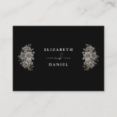 Wishing Well 結婚'sの白黒ゴシックフローラ エンクロージャーカード (裏面)