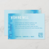 WISHING WELL CARD :: グラデーション水色ブルー エンクロージャーカード (正面/裏面)