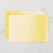 WISHING WELL CARD :：水グラデーション色イエロー エンクロージャーカード (正面/裏面)