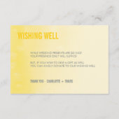 WISHING WELL CARD :：水グラデーション色イエロー エンクロージャーカード (裏面)