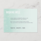 WISHING WELL CARD :：水色パステルグラデーションミント エンクロージャーカード (裏面)