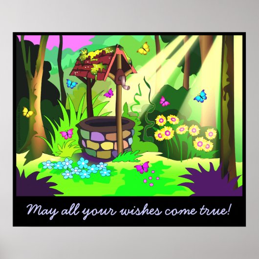 Wishing Well Customizable Message Wishes 来 True ポスター (正面)