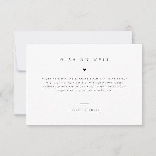 Wishing Well Enclosure結婚's Gift Card Request セーブザデート (正面)