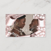 Wishing Well For結婚式招待状写真イニシャル 名刺 (裏面)