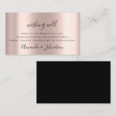 Wishing Well For 結婚のギフト優れたアイディアバラ 名刺 (正面/裏面)