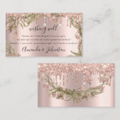 Wishing Well For 結婚 S Giftアイディアバラ花模様 名刺 (正面/裏面)