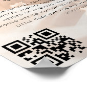 Wishing Well Honeyumon Fund QR Code 結婚's Sign ポスター (角)