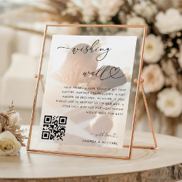Wishing Well Honeyumon Fund QR Code 結婚's Sign ポスター