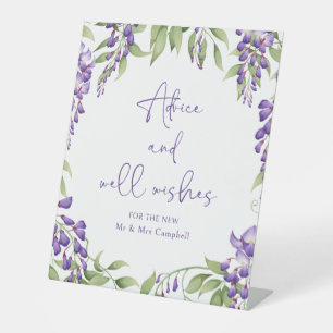 Wishing Well Purpleフローラス結婚クリプト 台座サイン