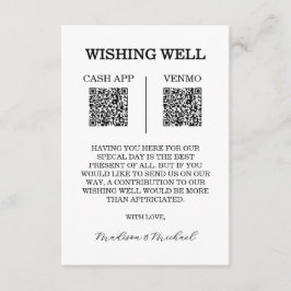 Wishing Well Wedding QR Code Enclosure Card エンクロージャーカード