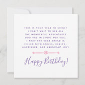 Wishing You恵み信仰に基づく誕生日 カード (裏面)