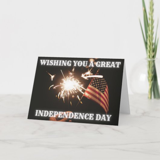 Wishing You 素晴らし A Independence Day Card カード (正面)