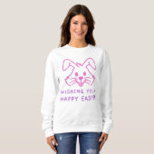 Wishing You AハッピーイースターBunny Sweatshirt スウェットシャツ (正面フル)