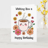 Wishing You aハッピーバースデー カード (黄色い花)