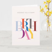 Wishing You aハッピーバースデー カード (黄色い花)