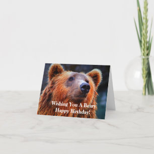 WIshing You a Beary Happy Birthday Bear Photo カード