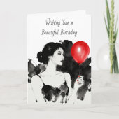 Wishing You a Beautiful Birthday Funny カード (正面)